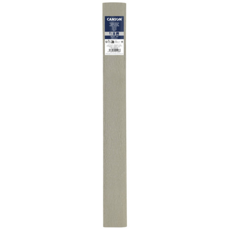 PAPEL CREPE 0,50X2,50M 60% GRIS ACERO CANSON