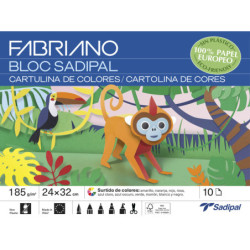 CUADERNO MANUALIDADES CARTULINAS COLOR - BLOC - 10 H. SADIPAL