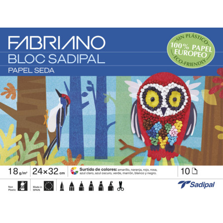 CUADERNO MANUALIDADES PAPEL SEDA - BLOC - 10 H. SADIPAL
