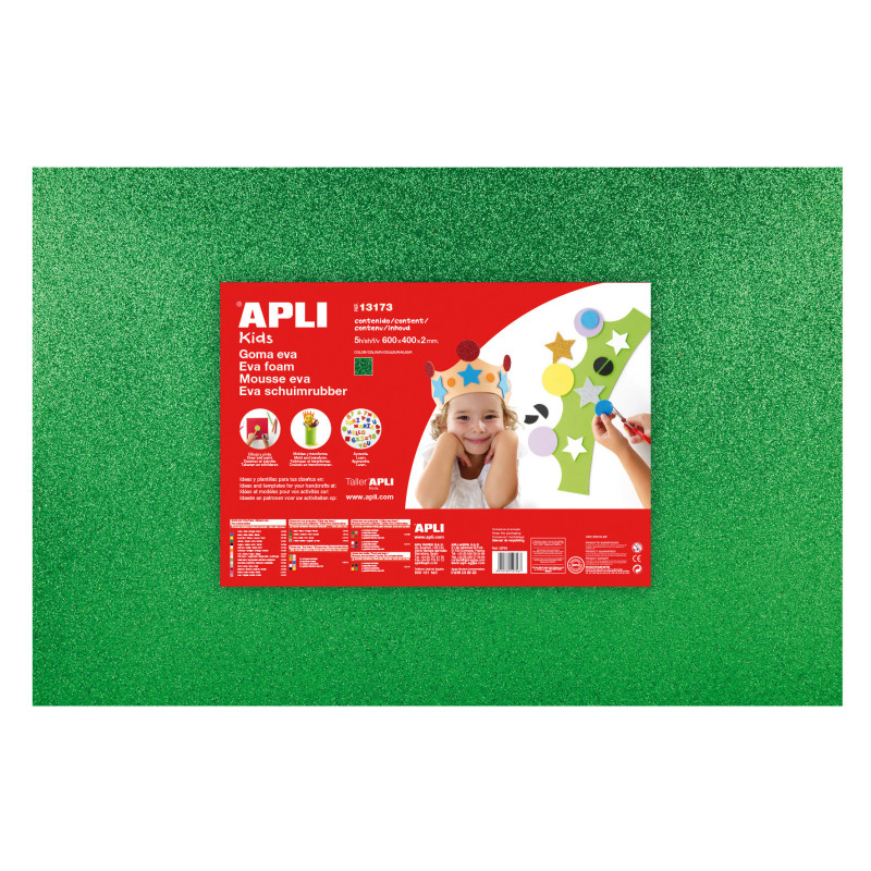 GOMA EVA PURPURA VERDE 600X400X2MM 3HJ APLI 13173