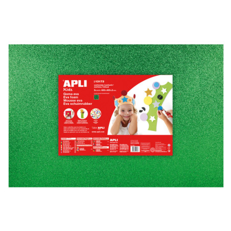 GOMA EVA PURPURA VERDE 600X400X2MM 3HJ APLI 13173