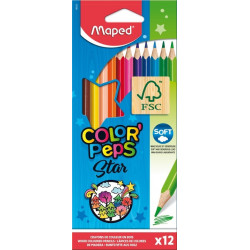 LAPICEROS COLOR COLOR'PEPS CJ.12UDS  MADERA FSC MAPED 183212FC