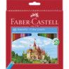 LAPICEROS COLOR CJ.48u. LINEA ROJA HEXAGONALES LARGOS FABER C.