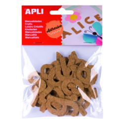 LETRAS CORCHO ADHESIVAS 52UDS. APLI 16829