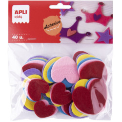 FIGURAS FIELTRO CORAZONES 40UDS. APLI