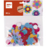 FIGURAS FIELTRO FLORES 50UDS. APLI