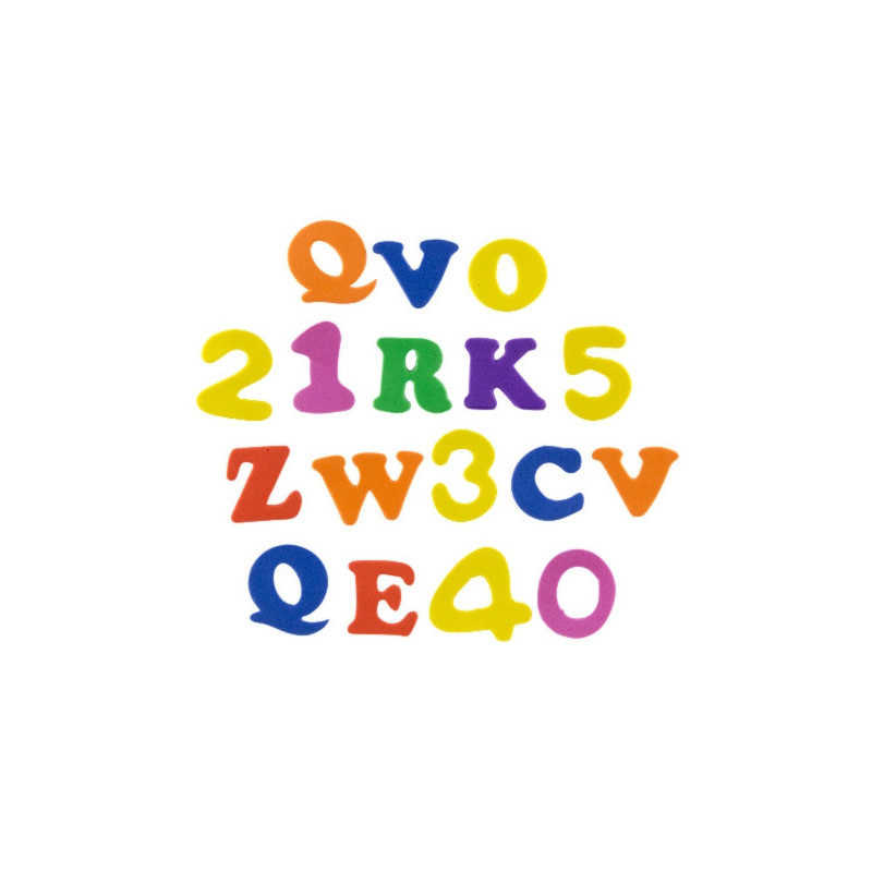 GOMA EVA ADHESIVA LETRAS Y NUM PACK 108UDS SMART 68049100