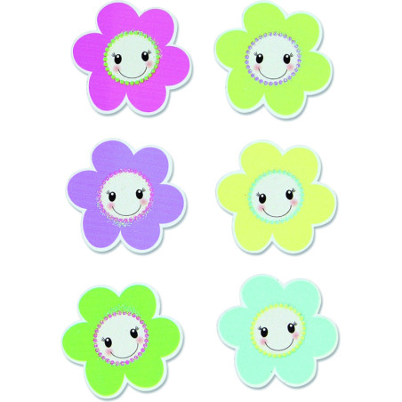 FIGURAS MADERA FLORES ADHESIVAS 68047005