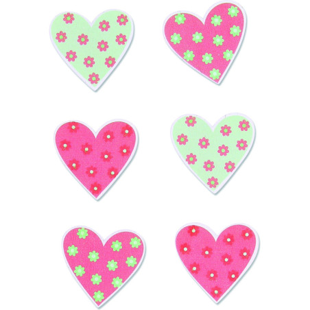 FIGURAS MADERA CORAZONES ADHESIVAS 68047002