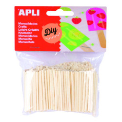 PALILLOS MINI NATURAL 50X2MM 500UDS. APLI 16832