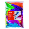 PLUMAS INDIO COLORES 500u.90-130MM APLI 17445