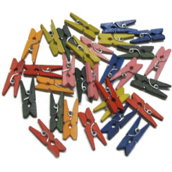 PINZAS DE MADERA PACK 30 COLORES PEQUEÑAS SMART 68005900