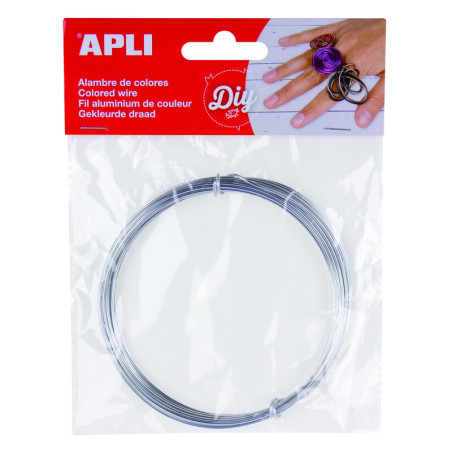 ALAMBRE COLOR PLATA 1,5MM X 5M APLI 14095