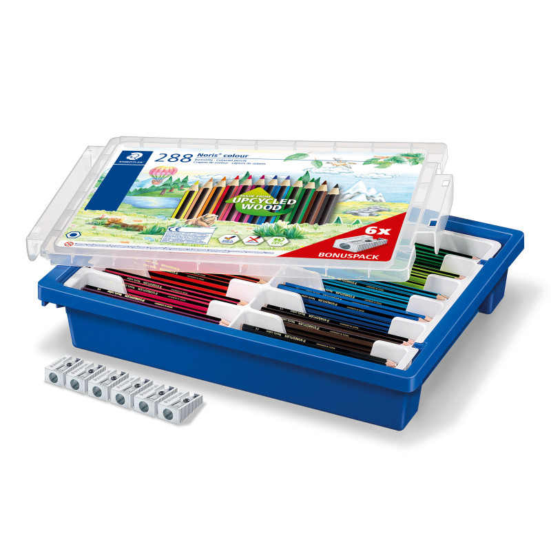 LAPICEROS COLOR NORIS COLOURS CONTENEDOR PP 288 UDS SURTIDOS + 6 SACAP STAEDTLER