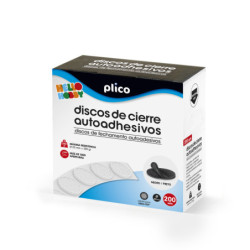 DISCOS DE CIERRE AUTOADHESIVOS MACHO/HEMBRA, 20 MM , 200 PARES NEGRO