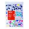 OJOS MOVILES ADHESIVOS COLORES Y MEDIDAS SURTIDOS 600UDS. APLI 17444