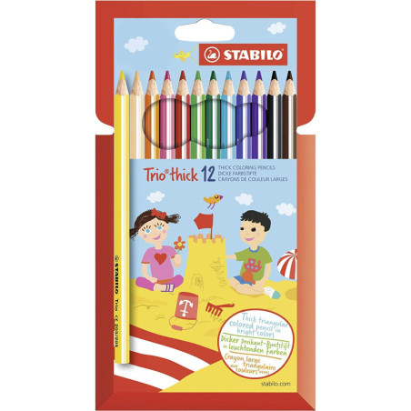 LAPICEROS COLOR CJ.12 UDS STABILO TRIO