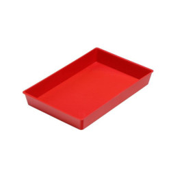 BANDEJA MULTIUSO ROJO 23X14,5X3CM CONICA APILABLE FAIBO 210-03
