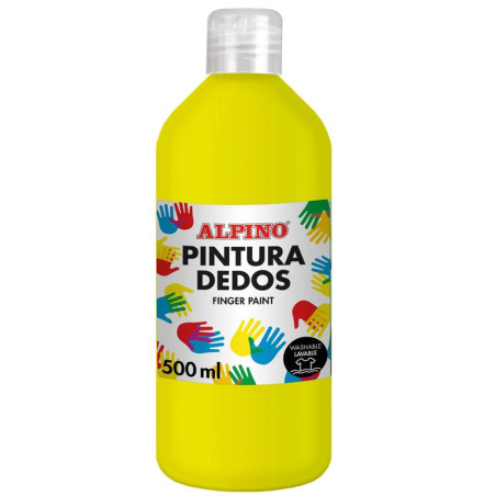 PINTURA DE DEDOS BOTELLA 500 ML AMARILLO CLARO MASATS