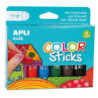 TEMPERA SOLIDA 6 UDS 6 COLORES BASICOS STICK 10G APLI 14227