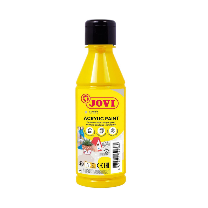 PINTURA MULTIUSOS JOVIDECOR BOTELLA 250 ML AMARILLO 68002