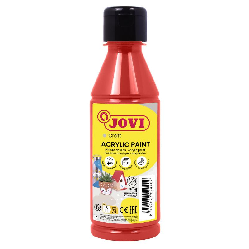 PINTURA MULTIUSOS JOVIDECOR BOTELLA 250 ML BERMELLÓN 68007