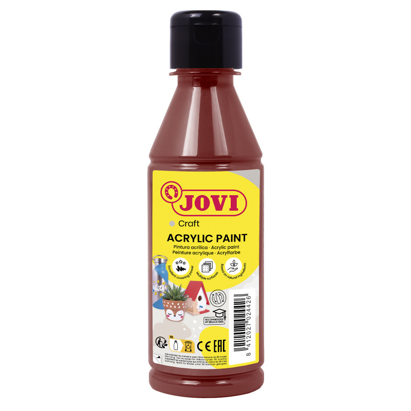 PINTURA MULTIUSOS JOVIDECOR BOTELLA 250 ML MARRÓN 68012