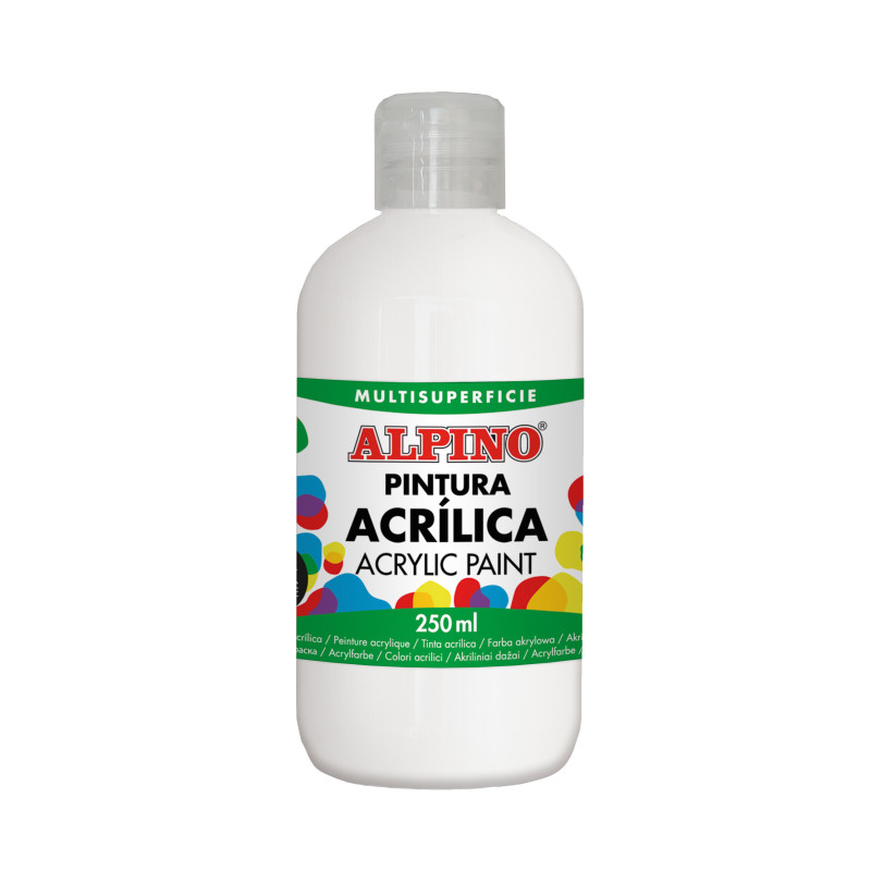 PINTURA ACRILICA BOTELLA 250 ML BLANCO ALPINO