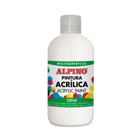 PINTURA ACRILICA BOTELLA 250 ML BLANCO ALPINO