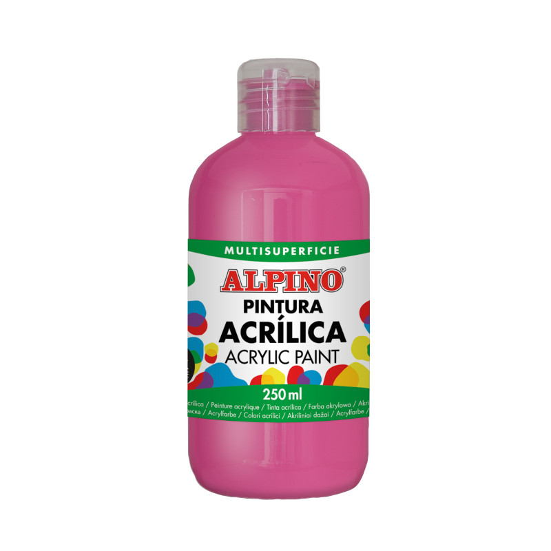 PINTURA ACRILICA BOTELLA 250 ML MAGENTA ALPINO