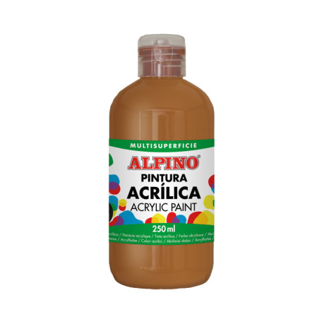 PINTURA ACRILICA BOTELLA 250 ML MARRON ALPINO