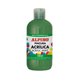 PINTURA ACRILICA BOTELLA 250 ML VERDE CLARO ALPINO