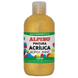PINTURA ACRILICA BOTELLA 250 ML ORO ALPINO