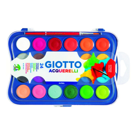 ACUARELAS MAXI 30MM 24UDS + PINCEL GIOTTO