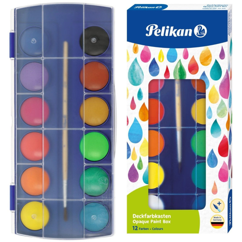 ACUARELAS F355 PINCEL 12 COLORES PELIKAN