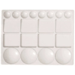 PALETA PLÁSTICO RECTANGULAR 33 X 25 CM 20 ESPACIOS ARTIS