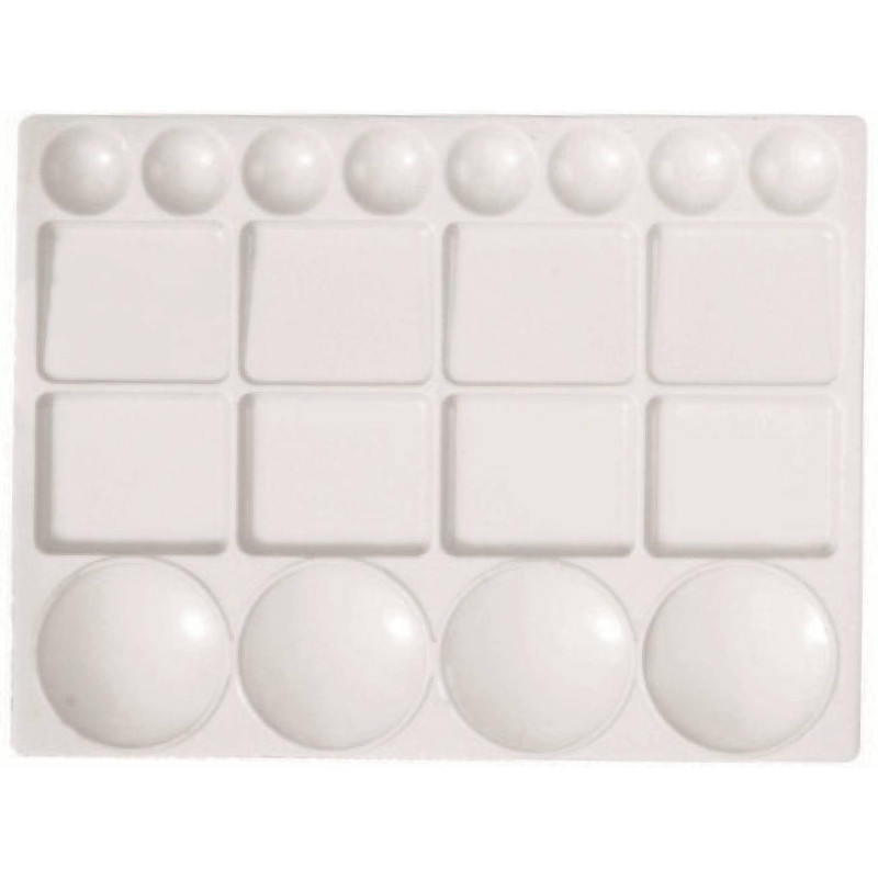 PALETA PLÁSTICO RECTANGULAR 33 X 25 CM 20 ESPACIOS ARTIS