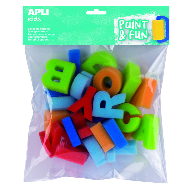 SELLOS DE ESPONJA LETRAS MAYUSCULAS ABC 26U APLI 17465