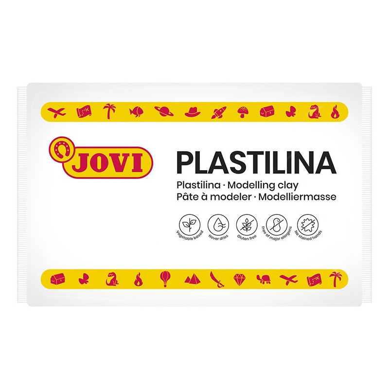 PLASTILINA CJ.15u. 350G BLANCO JOVI 7201
