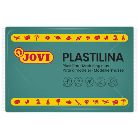 PLASTILINA CJ.15u. 350G VERDE OSCURO JOVI 7211