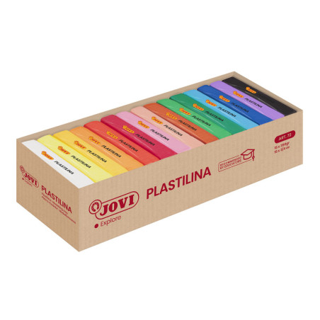 PLASTILINA CJ.15 UDS 350G COLORES SURTIDOS JOVI 72S