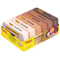 PLASTILINA CJ.6u. 50G COLORES MULTICULTURAL (6 colores) JOVI