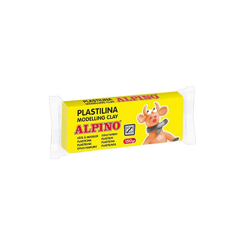 PLASTILINA CJ 12u. 150G AMARILLO CLARO ALPINO