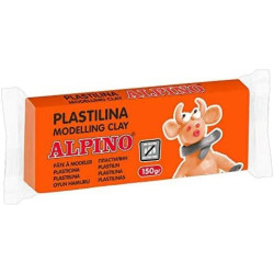 PLASTILINA CJ 12u. 150G NARANJA ALPINO