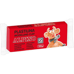 PLASTILINA CJ 12u. 150G ROJO ALPINO