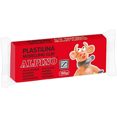 PLASTILINA CJ 12u. 150G ROJO ALPINO