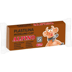 PLASTILINA CJ 12u. 150G MARRÓN ALPINO