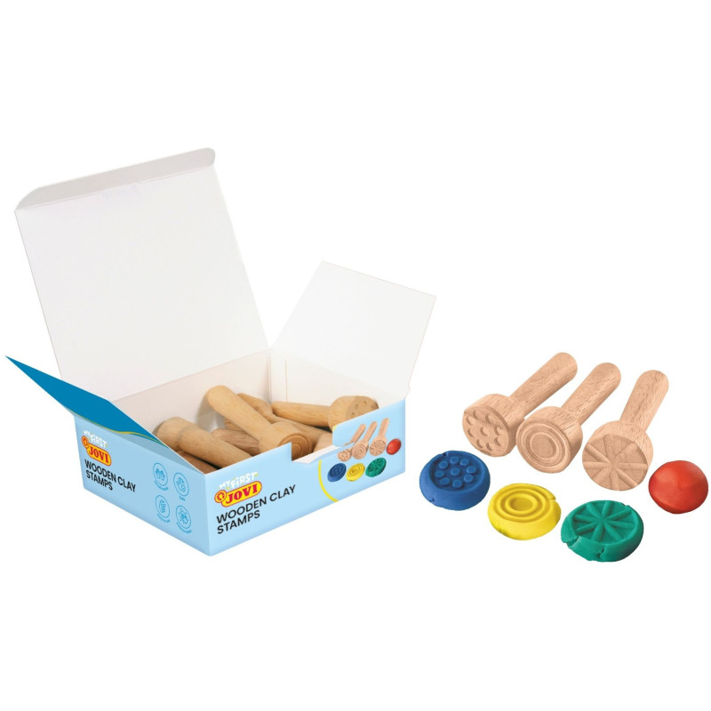 SELLOS DE MADERA TEXTURAS SURTIDAS (4 UDS X 3 TEXTURAS) CAJA 12u. JOVI