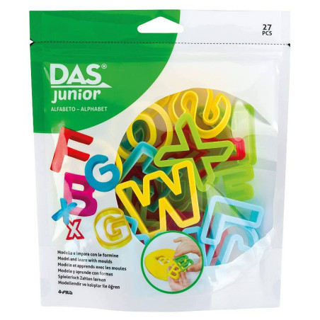 ACCESORIOS MODELAJE LETRAS. BOTE 26 + 1u. DAS JUNIOR