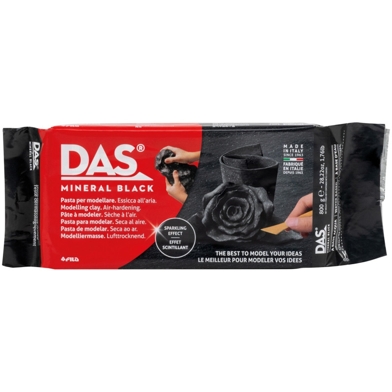 PASTA MOLDEAR MINERAL BLACK 800 G DAS